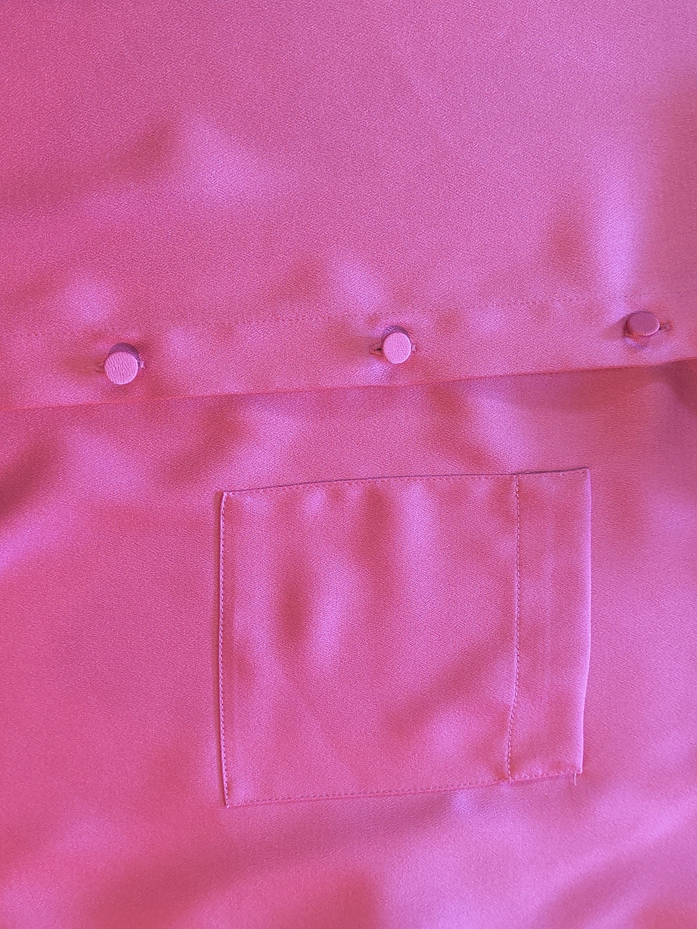 Gianni Bini Hot Pink Button-Down Collared Long Sleeved Blouse Office Night Out - Picture 8 of 11